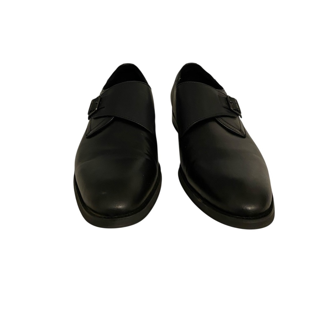 Kenneth Cole Blaine Monk Men's Black Leather Dress Shoes 13 NIB